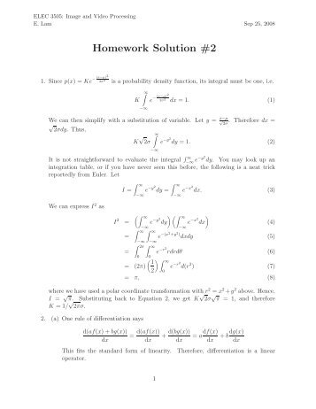 Homework Solution #2