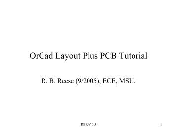 OrCad Layout Plus PCB Tutorial