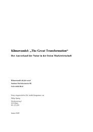 Klimawandel: „The Great Transformation“