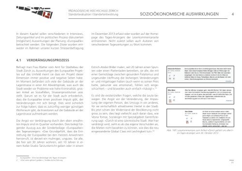 PHZH EUROPAALLEE - Standortevaluation / Standortentwicklung