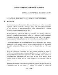 2nd Consultation paper on Short Codes - Communications ...