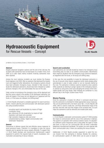Hydroacoustic Equipment - Elac-Nautik