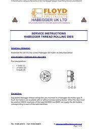 HABEGGER UK LTD - Floyd Automatic Tooling Ltd