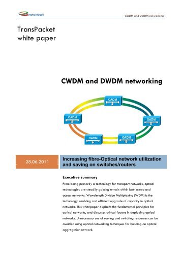 CWDM and DWDM networking - TransPacket