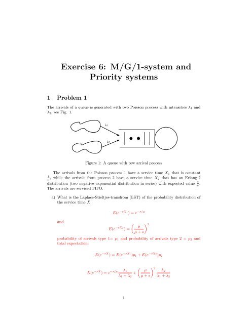 Exercise 6 M G 1 System And Priority Systems Ntnu