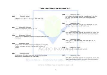 3. Daftar Koleksi Biakan Mikroba Bakteri 2012