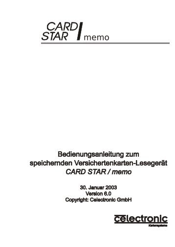 1 CARD STAR /memo - CCV Celectronic CARD STAR