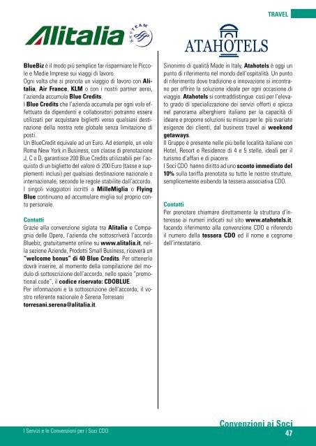 2011 / 2012 Servizi e Convenzioni per i Soci CDO - Compagnia ...