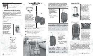 Manual: Meridian / Sojourn - Osprey Packs, Inc