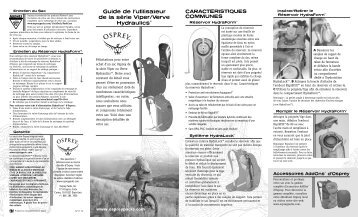 Guide de l'utilisateur de la sÃ©rie Viper/Verve ... - Osprey Packs, Inc