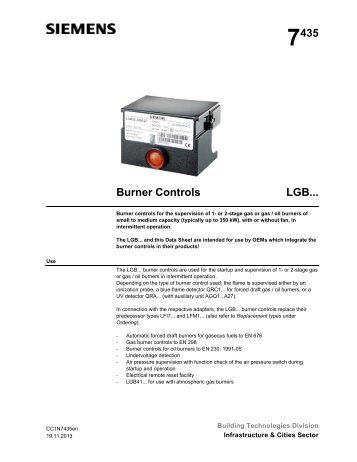 7435 Burner Controls LGB...