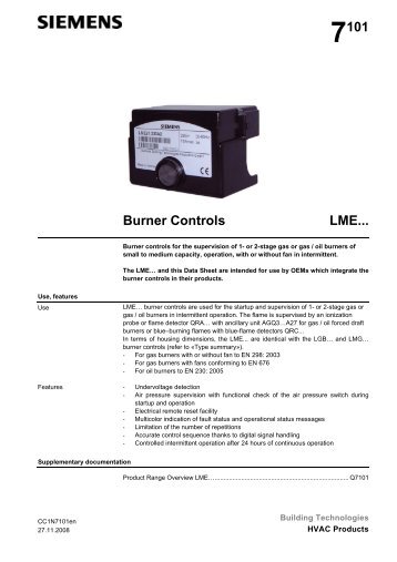 7101 Burner Controls LME...