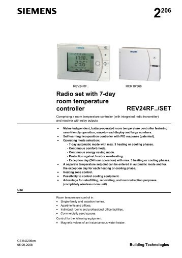 REV24RF Set Datasheet - Industry UK - Siemens