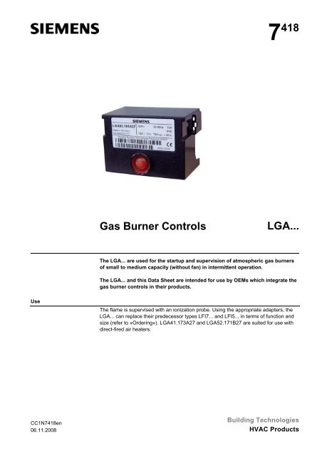 LGA Burner Control