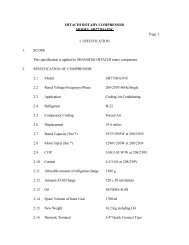 HITACHI ROTARY COMPRESSOR MODEL SH773HA5NC Page 1. I ...