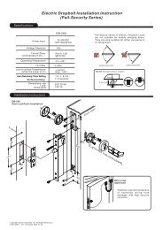 Electric Dropbolt Installation Instruction (Fail-Security Series)