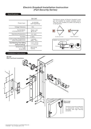 Electric Dropbolt Installation Instruction (Fail-Security Series)