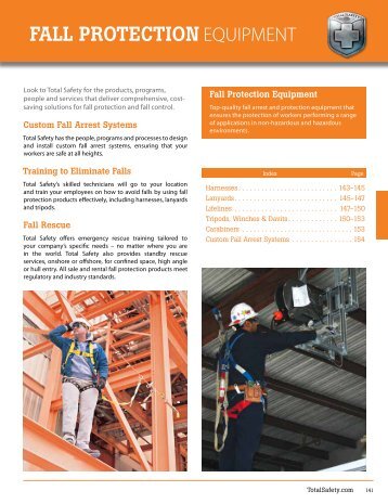 FALL PROTECTION EQUIPMENT - Total Safety