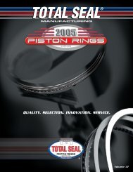 Ring Sets by Bore Diameter â€“ Aftermarket - Total Seal