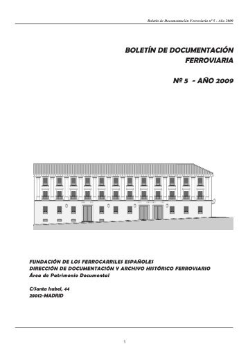 Boletín de Documentación Ferroviaria nº 5 - Año 2009 - Docutren