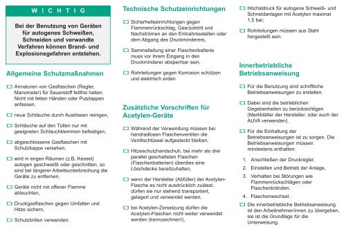 Geräte für autogenes Schweißen, Schneiden und ... - aushang.at