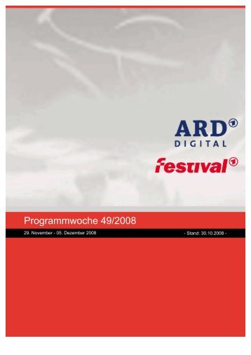 Programmwoche 49/2008 - Einsfestival