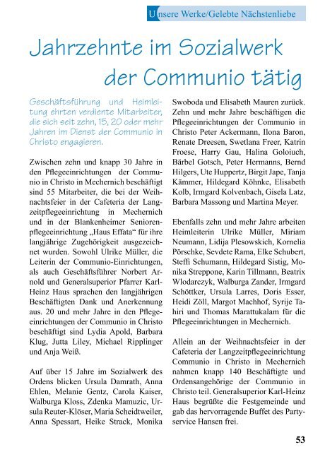 Download Rundbrief 1/11 als pdf - Communio in Christo