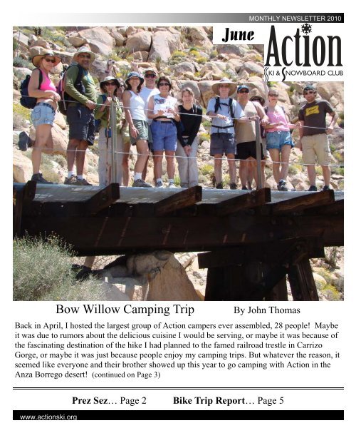 June 2010 Newsletter - Action Ski and Snowboard Club