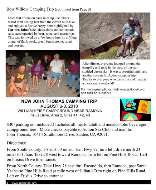 June 2010 Newsletter - Action Ski and Snowboard Club