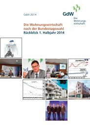 Die Wohnungswirtschaft nach der Bundestagswahl Rückblick 1. Halbjahr 2014