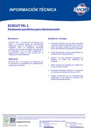Fuchs ECOCUT FEL1, aceite dielectrico especifico para electroerosion