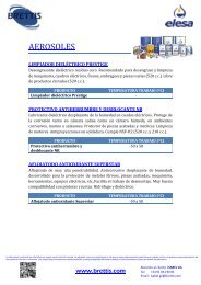 Gama de aerosoles tecnicos elesa