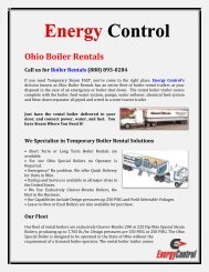 Energy Control: Ohio Boiler Rentals