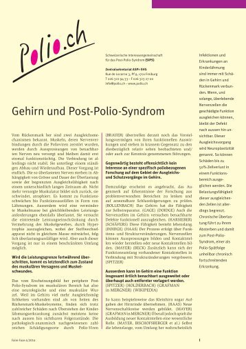 Gehirn und Post-Polio-Syndrom