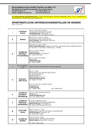 Liste der SportÃ¤rztlichen Untersuchungsstellen in Hessen