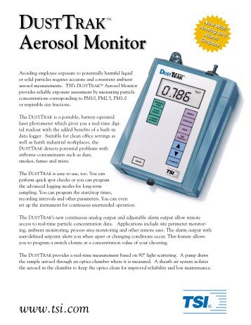 DustTrak Aerosol Monitor Brochure - IERents.com