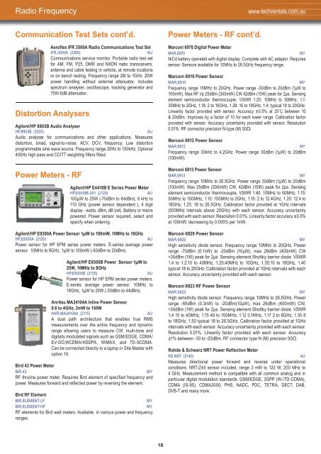 Download our Equipment Solutions Brochure (14 MB) - Tech-Rentals