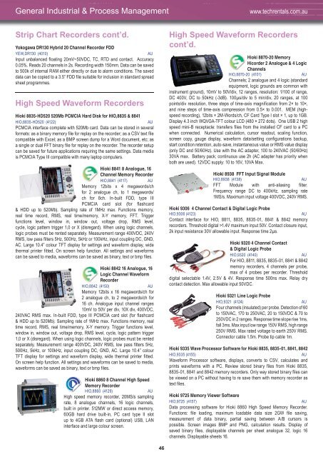 Download our Equipment Solutions Brochure (14 MB) - Tech-Rentals