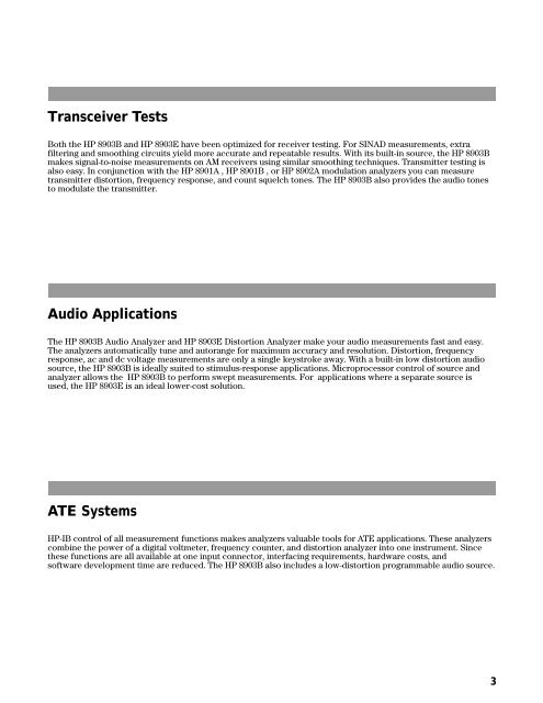 HP 8903B Specifications