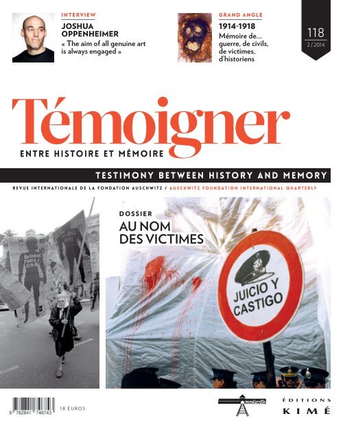 Revue : Témoigner entre histoire et mémoire - n° 118 (septembre 2014) : Au nom des victimes. Dictature et terreur d'État en Argentine, Chili et Uruguay