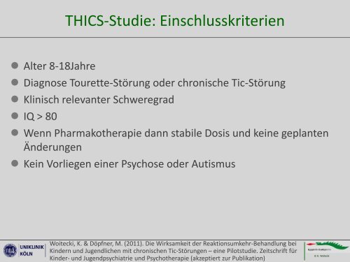 Psychotherapie bei Tic-StÃ¶rungen - Tourette-Gesellschaft Deutschland