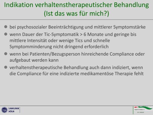 Psychotherapie bei Tic-StÃ¶rungen - Tourette-Gesellschaft Deutschland