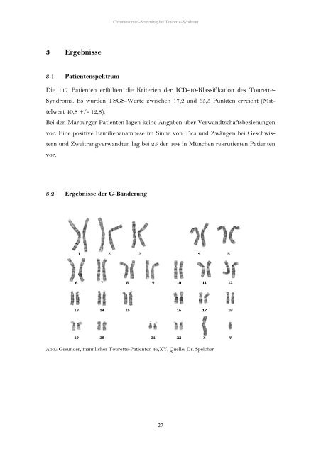 Chromosomen-Screening bei Tourette-Syndrom (pdf) Dissertation ...