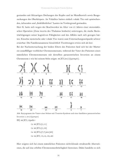 Chromosomen-Screening bei Tourette-Syndrom (pdf) Dissertation ...