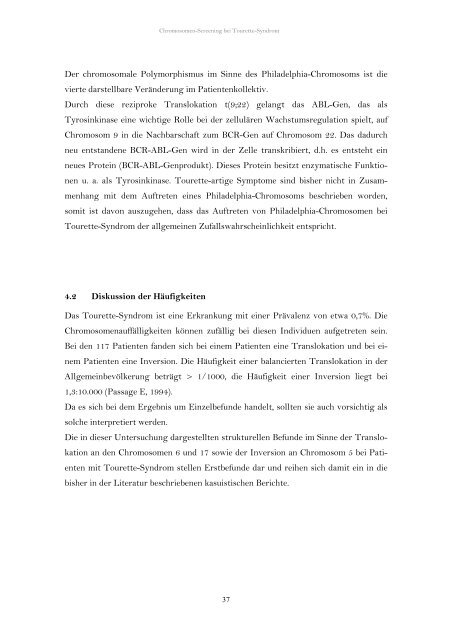 Chromosomen-Screening bei Tourette-Syndrom (pdf) Dissertation ...