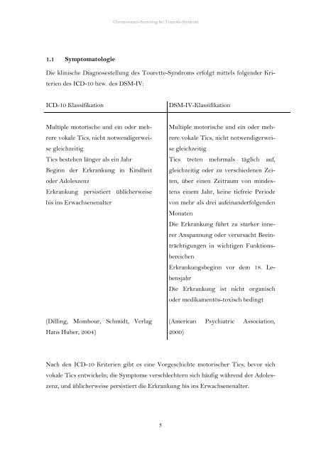 Chromosomen-Screening bei Tourette-Syndrom (pdf) Dissertation ...