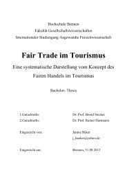 Fair Trade im Tourismus - Tourism Watch