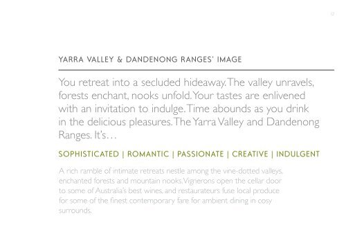 yarra valley & dandenong ranges gUIde BooK - Tourism Victoria