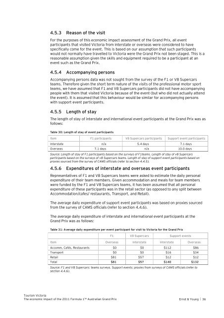 The economic impact of the 2011 Formula 1 ... - Tourism Victoria