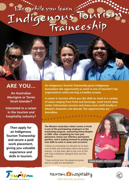 Indigenous Tourism Traineeship [pdf ] - Tourism Western Australia